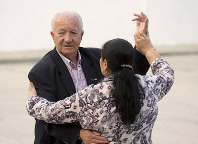  Pareja de baile en el Parque de Canillejas.