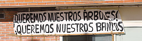Los vecinos piden la reposición de árboles y bancos.